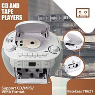 Retekess TR621: Boombox Moderno com CD, Cassete, Rádio AM/FM, USB e TF - Som Estéreo para Sua Casa - imagem 3