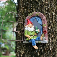 Estátua de Jardim Elf Out The Door Tree Hugger - Decoração Externa com Estilo e Charme - imagem 2