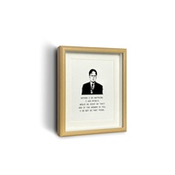 Moldura Motivacional The Office - Pôster com Citação Clássica para Decoração de Escritório (20 x 25 cm) - imagem 1