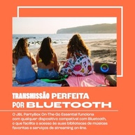 JBL PartyBox On The Go Essential: Caixa de Som 100W RMS com Microfone, Bluetooth e Show de Luzes - imagem 4