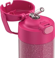Garrafa Infantil Térmica Rosa Gliter 355ml - Thermos Funtainer com Canudo e Alça - imagem 3