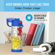 Garrafa THERMOS FUNTAINER Mario 473ml - Aço Inox com Isolamento a Vácuo e Bico Ergonômico - imagem 5