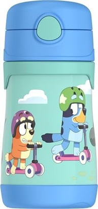 Thermos Garrafa Infantil com Canudo Pop-Up 293ml - Aço Inox, Design Frozen - imagem 3