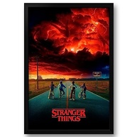 Quadro Decorativo Stranger Things 40x60cm - Moldura Ecológica em Madeira com Estampa Retrô - imagem 2