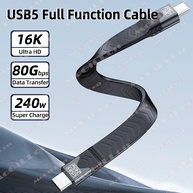 Cabo USB-C Thunderbolt 5: 240W, 80Gbps e 16K! - imagem 2