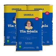 Kit 3 Granola Tradicional Lata Edição Especial Tia Sônia 500g cada - imagem 1