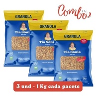 Tia Sônia, Kit 3 Granola Tradicional Sem Uva passa 1Kg cada Tia Sônia - imagem 5