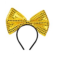 Tiara Laço Paetê Amarelo: Arrase no Carnaval! - imagem 1