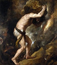Tela Canvas Sísifo (1548) de Ticiano - 75x84cm - Arte de Museu para Decoração Elegante - imagem 1