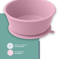 Tigela de Silicone Redonda Life NT-26 Rosa - Segura, Prática e Livre de BPA para Bebês - imagem 4