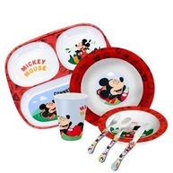Kit Refeição Infantil Melamina Mickey Disney 7 Peças - Pratos, Tigela e Copo Resistentes - imagem 2