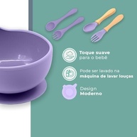 Tigela e Talheres de Silicone Life para Bebês e Crianças - Segurança, Conforto e Praticidade nas Refeições - imagem 5