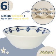 Tigelas Biona Oxford: Jogo 6 Bowls 500ml Margaridas - imagem 1