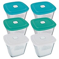 Tigelas Marinex 1L com Tampa: Kit 6 Peças - imagem 1