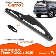 Palheta Limpadora Para-Brisa Traseiro Vigia Tiggo 7 Pro 2022-2025 - Silicone Carenada 10 Polegadas - imagem 4