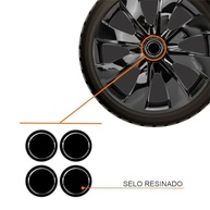 Jogo de Calotas Prime Black 14" para Nissan March, Versa, Sentra, Kicks, Livina, Tiida + Selos Resinadas - imagem 3