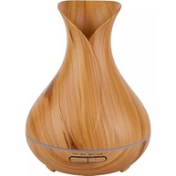 Difusor de Aroma Ultrassônico com Timer, LED Colorido e Controle Remoto - 400ml Design Madeira - imagem 2