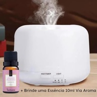 Difusor Aromatizador Ultrassônico com 7 Cores LED, Timer e Controle Remoto | Umidifica, Purifica e Ilumina Ambientes - imagem 5