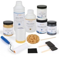 Kit de Tinta Epóxi para Bancada de Granito - Acabamento Premium para Cozinha e Banheiro | 38 ft² | Diamante Preto - imagem 2
