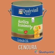 Tinta Acrílica Fosca Econômica 3,6L para Paredes - Qualyvinil Cenoura com Proteção contra Mofo - imagem 3