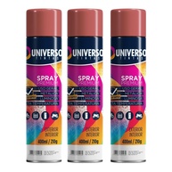 Tinta Spray 400ml Vermelho Uso Geral em Aço Ferro Couro Gesso Cerâmica | Universo | Kit 03 un - imagem 1