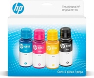 HP Kit Garrafa de Tinta GT (9F3N4AL) para Smart Tank Preto, Ciano, Magenta, Amarelo. Compatível com Impressoras HP Deskjet 5810, 5820 - imagem 1
