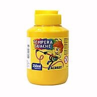Tinta Guache Amarelo Ouro 250ml Acrilex – Ideal para Artes - imagem 1