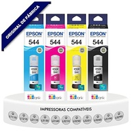 Kit 4 cores Refil Tinta Epson T544 Original L3110 L3150 - Lacrado - imagem 1