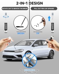 Tinta de Retoque Metálica Silver Mist LA7R/Q3 para Volkswagen - Caneta 2 em 1 com Microaplicadores - imagem 3