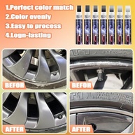 Tinta de Retoque para Aros de Rodas Tesla Model 3 - Cor Prata Nova, Kit de Reparo de Arranhões com Pincel e Caneta - imagem 4