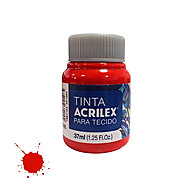 Tinta Para Tecido Vermelho Escarlate 37ml - Acrilex Rizzo - imagem 1