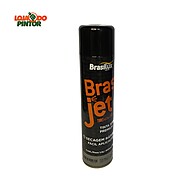 Tinta Spray Preto Brilhante Brasilux 400ml: Secagem Rápida e Fácil Aplicação - imagem 1