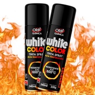 Kit com 2 Tintas Spray Preto Fosco de Alta Temperatura Até 600ºC Orbi Química - imagem 3