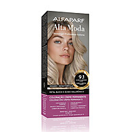 Tintura Creme Alta Moda 9.1 Areia: Louro Cinza Perfeito - imagem 1