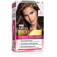 Tintura Excellence L'Oréal 5.1: Castanho Claro Acinzentado - imagem 1