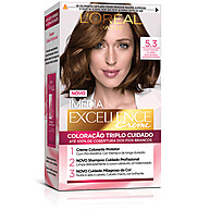 Tintura Excellence L'Oréal 5.3: Castanho Claro Dourado - imagem 1