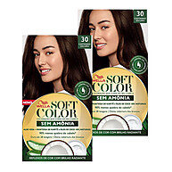 Tintura Soft Color Sem Amônia Castanho Escuro 30 Kit - imagem 1