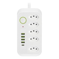 Régua de Energia Premium: 5 Tomadas, 4 USB + 1 Tipo-C, 2500W Bivolt e Proteção - imagem 3
