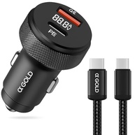 Carregador Turbo 60W Veicular: USB + Tipo-C PD/QC 3.0 | Carga Rápida iOS/Android + Cabo Incluso - imagem 2