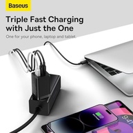Carregador Baseus GaN5 Pro 65W: Carregamento Rápido Tipo C para MacBook, iPhone, Samsung e Mais - imagem 5