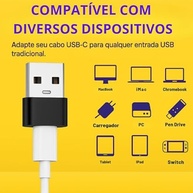 Adaptador USB Tipo C para USB Comum (Tipo A), Carregamento Rápido 30W, OTG Plug, Compatível com iPhone 11 12 13 14 Pro Max, Android, Carro, Power Bank, Transferência de Dados - imagem 5