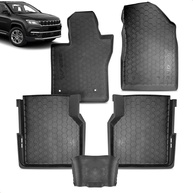Jogo de Tapetes Automotivos Tipo Bandeja para Jeep Commander (2016-2025) em Borracha com Borda Alta Grid - Proteção e Estilo Premium - imagem 1
