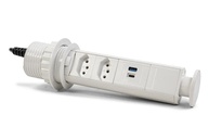 Torre De Tomada Branca Usb Tipo C + A Turbo + 2 Elétrica 20a - imagem 3