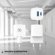 Carregador Gshield 20W Ultra Rápido Tipo C + USB-A GaN: Potência e Segurança para seu iPhone e Android - imagem 4