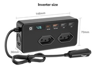 Inversor Automotivo 350W: 2 Tomadas, 3 USB e 1 Tipo-C 12V para 127V - Energia Portátil no Seu Carro! - imagem 3