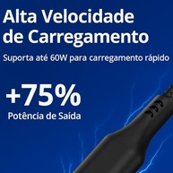 Cabo USB-C 1 metro Tipo C Turbo 60W Ultra Rapido Reforçado Android e Iphone Notebook Tablet Qualidade Premium Carregamento Transferência de Dados - imagem 3