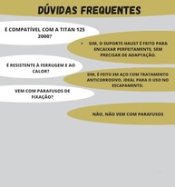 Suporte de Escapamento Reforçado para Honda Titan Fan 125 (2000-2008) - imagem 3