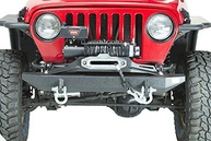 Placa de Guincho Fishbone Offroad Piranha para Jeep TJ (97-06) - Aço Texturizado Preto - imagem 3