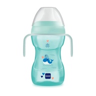 Copo MAM Fun to Drink 270ml Azul - Transição Perfeita para Bebês Aprenderem a Beber - imagem 1