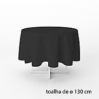 Toalha de Mesa Redonda TNT 130cm: Preto Elegante - imagem 1